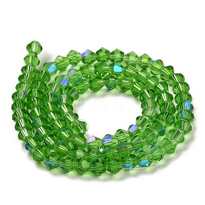 Transparent Electroplate Glass Beads Strands EGLA-A039-T2mm-L03-1