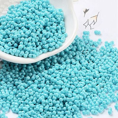 Baking Paint Glass Seed Beads SEED-A033-04P-1