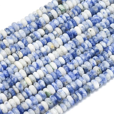 Natural Blue Spot Jasper Beads Strands G-P575-A43-4x2mm-1