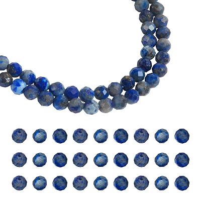2 Strands Natural Lapis Lazuli Beads Strands G-NB0004-64-1