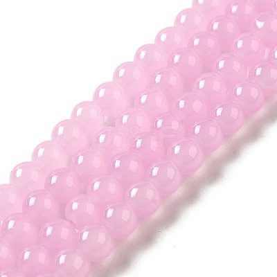 Imitation Jade Glass Beads Strands DGLA-S076-6mm-22-1