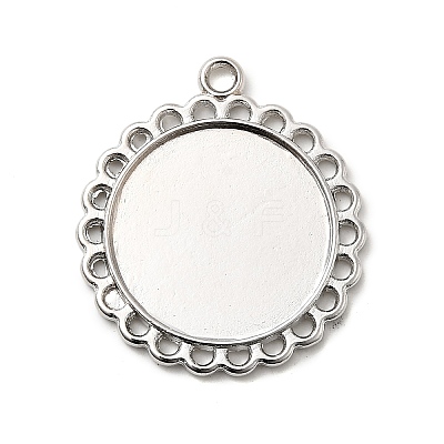 Tibetan Style Pendant Cabochon Settings TIBE-21668-P-RS-1