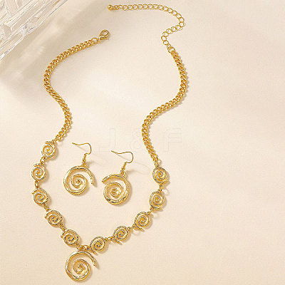 Vortex Alloy Pendant Necklace & Dangle Earrings Sets FS-WGE9BDE-01-1