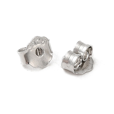 Rhodium Plated 925 Sterling Silver Friction Ear Nuts FIND-Z008-01P-1