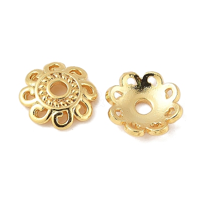Brass Bead Caps KK-V015-09G-01-1