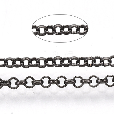 Soldered Brass Coated Iron Rolo Chains CH-S125-08A-B-1
