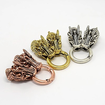 Dragon Head Alloy Spring Gate Rings PALLOY-L126-01-1