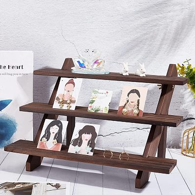 DIY 3 Tier Wooden Display Riser Kit ODIS-WH0029-25B-1