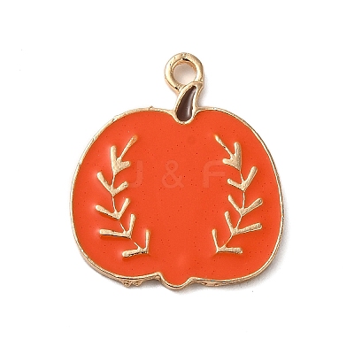 Thanksgiving Day Golden Tone Alloy Enamel Pendants ENAM-M002-02L-G-1