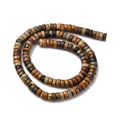 Natural Picasso Jasper/Polychrome Jasper Beads Strands G-L624-I15-3x6mm-1