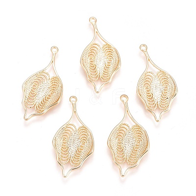 Brass Pendants KK-E760-09G-NF-1