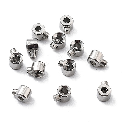 304 Stainless Steel Crimp Beads X-STAS-L216-51P-1