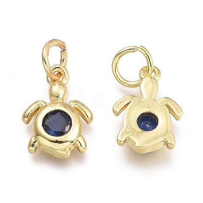 Brass Micro Pave Cubic Zirconia Pendants LS-KK-P187-12G-G-1