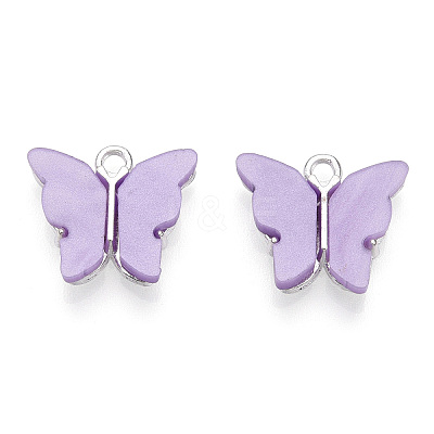 Alloy Acrylic Pendants LS-ENAM-R136-01B-S-1