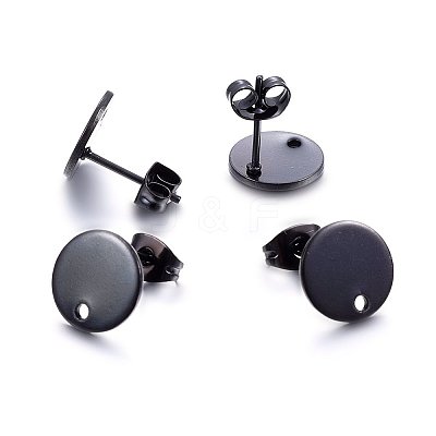 304 Stainless Steel Stud Earring Findings Ion Plating(IP) X-STAS-K184-01-01B-1