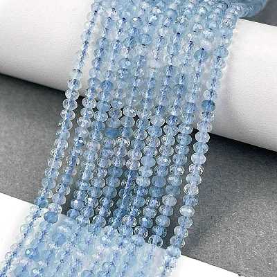Natural Aquamarine Beads Strands X-G-L587-B02-01-1