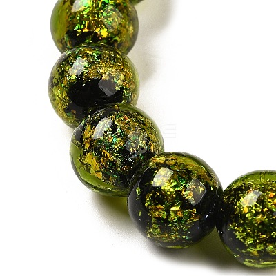 Handmade Dichroic Foil Glass Beads Strands DICH-U001-05B-1