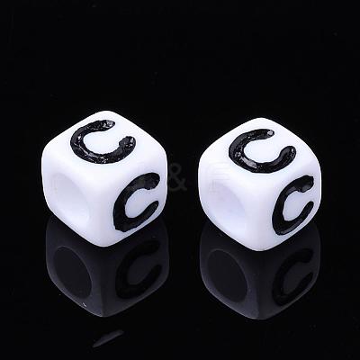Letter Acrylic Beads PL37C9129-C-1