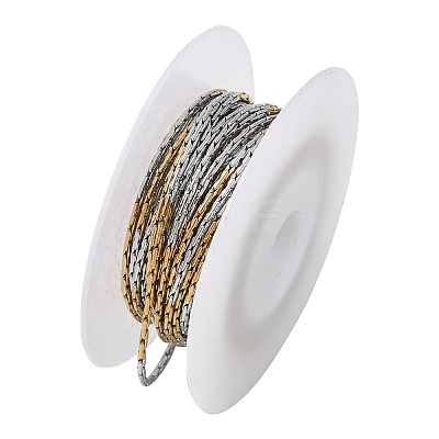 Two Tone 304 Stainless Steel Boston Link Chains CHS-G050-08GP-1