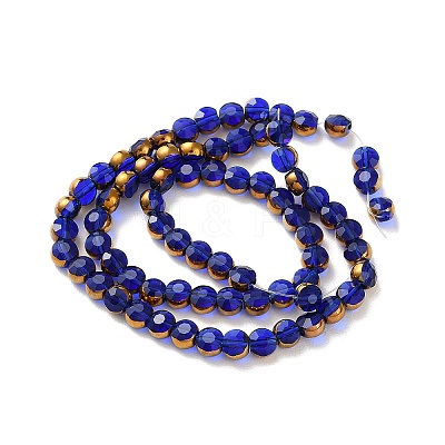 Electroplate Glass Beads Strands EGLA-A040-01G-1