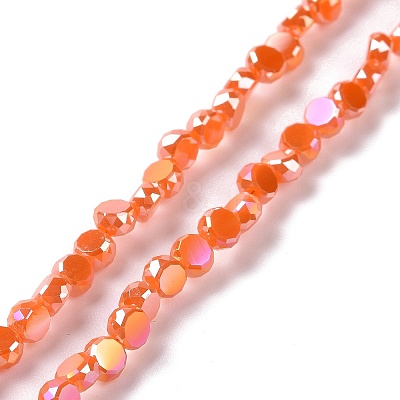 Electroplate Glass Beads Strands GLAA-E036-04B-1