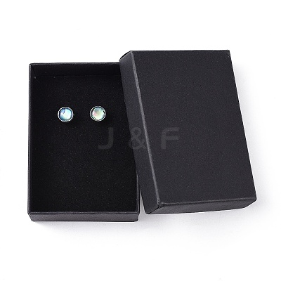 Natural Abalone Shell/Paua Shell Stud Earrings EJEW-JE03213-1