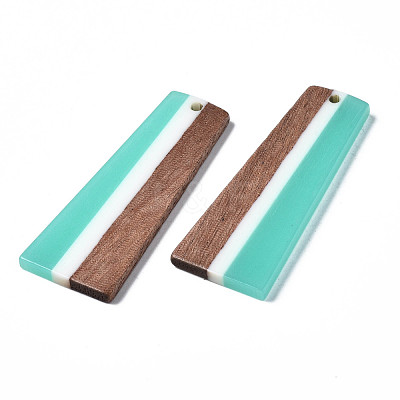 Resin & Walnut Wood Pendants X-RESI-S389-073A-A03-1