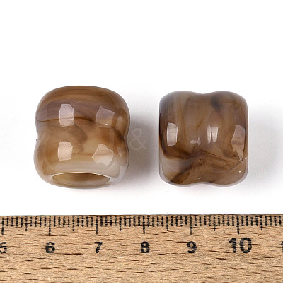 Two Tone Opaque Acrylic Beads OACR-N157-03-1