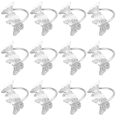 Butterfly Iron Napkin Rings AJEW-WH20070-109S-1