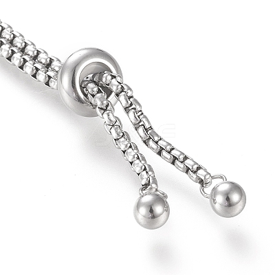 Tarnish Resistant Adjustable 304 Stainless Steel Slider Bracelet/Bolo Bracelets Making LS-STAS-I153-02P-1