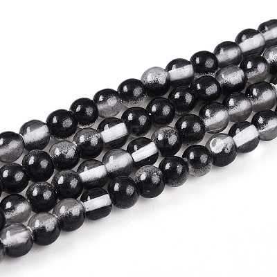 Baking Paint Transparent Glass Beads Strands DGLA-N011-4mm-10-1