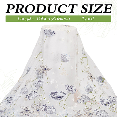 3D Flower Organgza Polyester Embroidery Ornament Accessories DIY-WH0632-47B-1