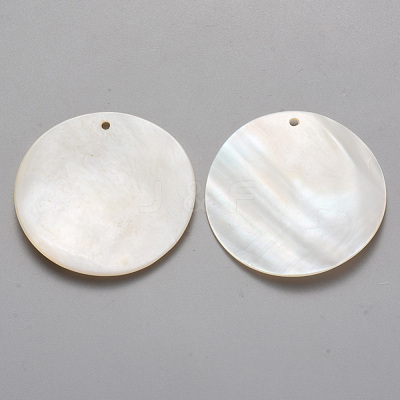 Natural Freshwater Shell Pendants SHEL-R021-01-1