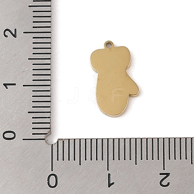 Christmas Theme Ion Plating(IP) 304 Stainless Steel Enamel Charms STAS-Z083-06G-03-1