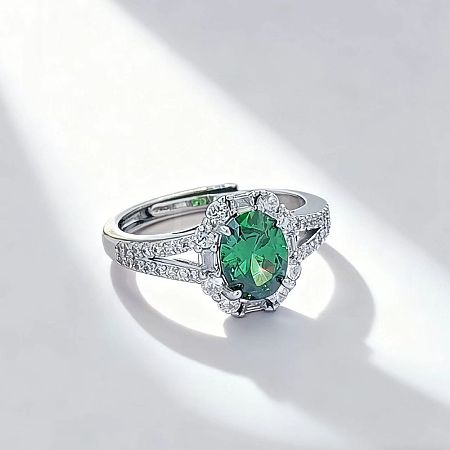 Brass Micro Pave Cubic Zirconia Finger Rings FS-WG962D3-02-1
