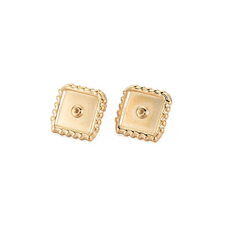 Ion Plating(IP) 304 Stainless Steel Rhombus Stud Earrings with Crystal Rhinestone for Woman EJEW-N097-005LG-1