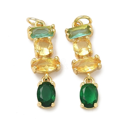 Brass Micro Pave Cubic Zirconia Pendants KK-H259-12A-G01-1