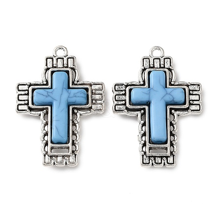 Synthetic Turquoise Pendants GG-XCP0001-02-1