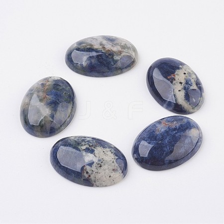 Natural Sodalite Flat Back Cabochons X-G-G741-30x40mm-06-1