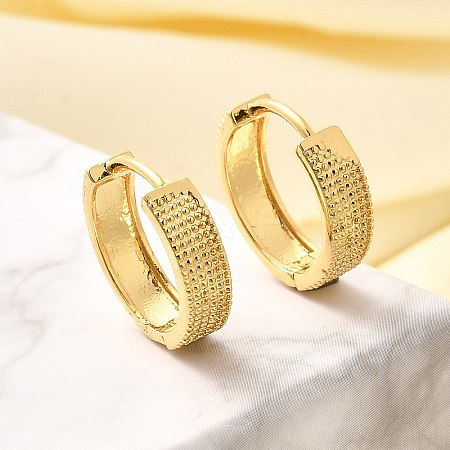 Rack Plating Ring Brass Hoop Earrings for Women EJEW-C125-13G-1