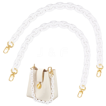 2Pcs Acrylic Purse Chains AJEW-UN00001-1