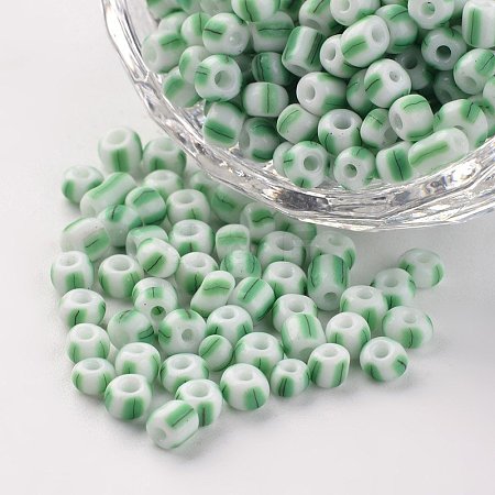 6/0 Opaque Colours Seep Glass Beads SEED-M006-A10-1