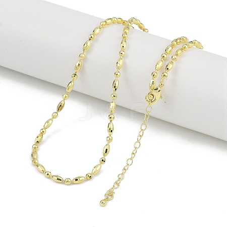 Rack Plating Brass Oval Link Chain Necklaces for Women NJEW-K382-13B-G-1