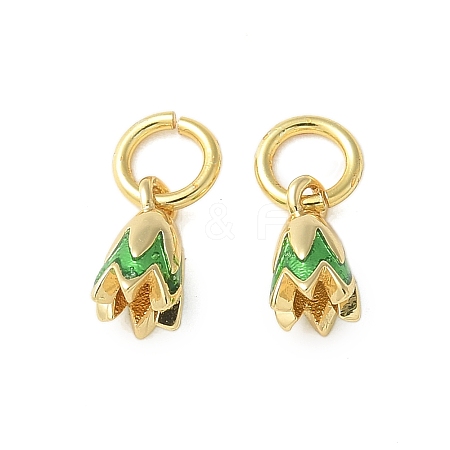 Brass Enamel Charms KK-P290-25G-1