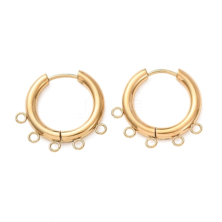 304 Stainless Steel Hoop Earring Findings STAS-D183-02G-G-1
