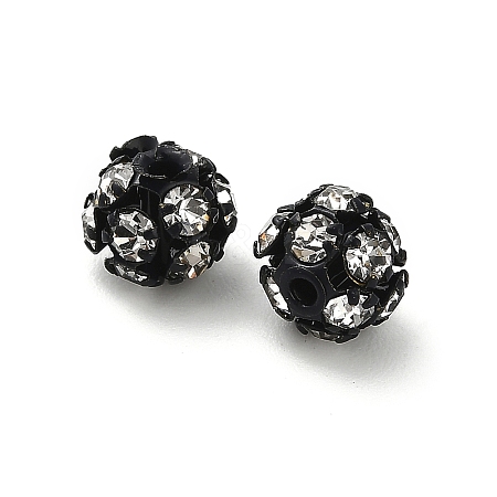 6mm Brass Crystal Rhinestone Beads KK-S519-01A-EB-1