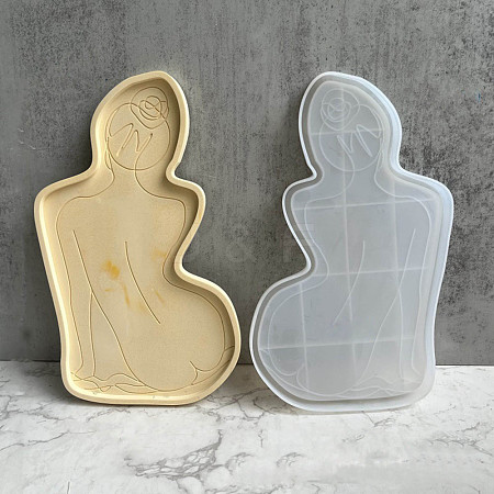 DIY Goddess Tray Palte Silicone Bust Statue Molds DIY-P070-C03-1