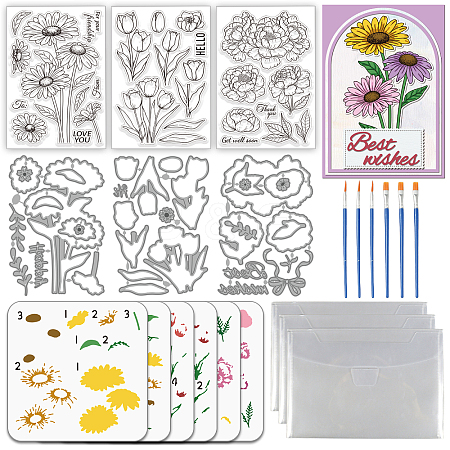 Flower Theme DIY Scrapbooking Tools DIY-TN0001-03-1