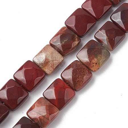 Natural Red Rainbow Jasper Beads Strands G-K359-B08-01-1