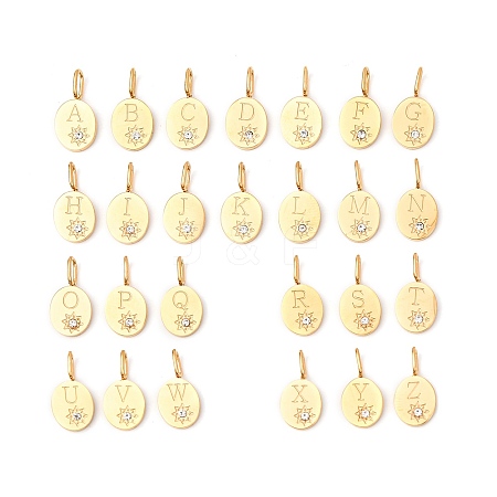 304 Stainless Steel Cubic Zirconia Pendants Set STAS-A125-09G-1